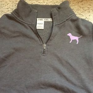 Pull over half zip jacket from pink